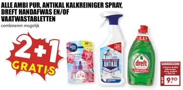 Aanbieding: VAATWASTABLETTEN, HANDAFWAS EN SCHOONMAAKMIDDEL
