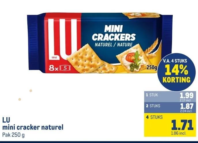 Aanbieding: mini cracker naturel