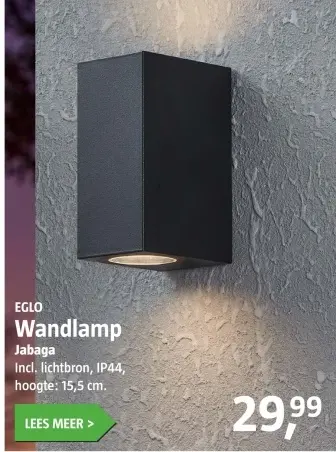 Aanbieding: Wandlamp Jabaga