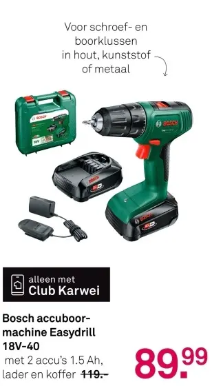 Aanbieding: accuboormachine Easydrill 18V-40