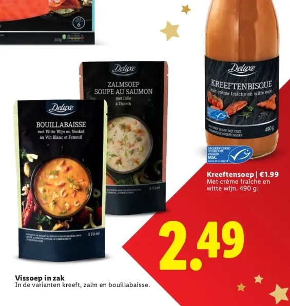 Aanbieding: Vissoep in zak