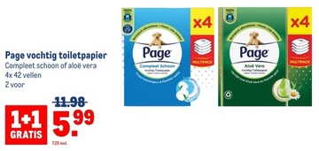 Aanbieding: Page vochtig toiletpapier