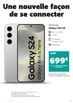 Offre: Samsung Galaxy S24 5G