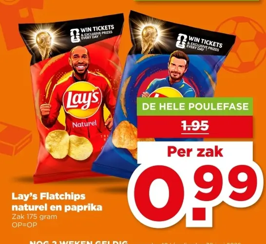 Lay's Flatchips naturel en paprika