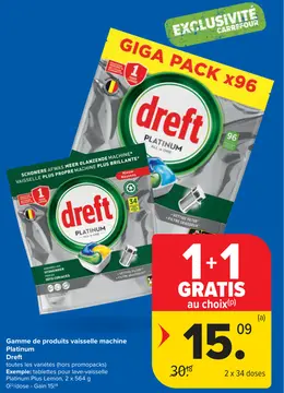 Offre: Gamme de produits vaisselle machine Platinum
