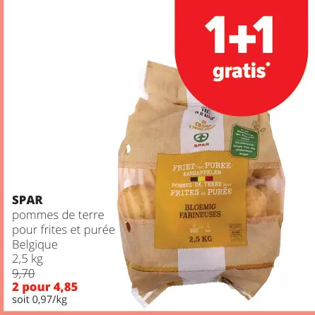 Offre: Pommes de terre pour frites et purée