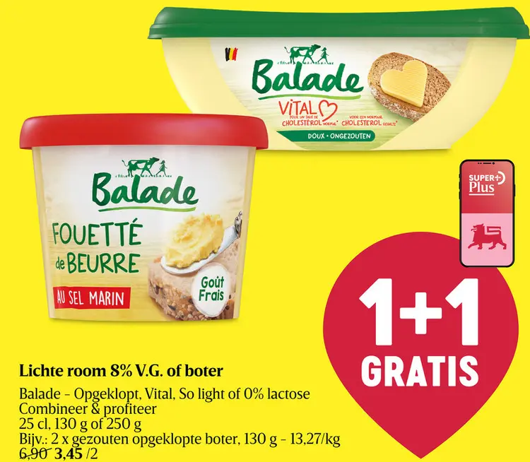 Promotie: Lichte room 8% V.G. of boter