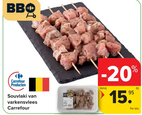 Promotie: Souvlaki van varkensvlees