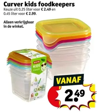 Aanbieding: Curver kids foodkeepers