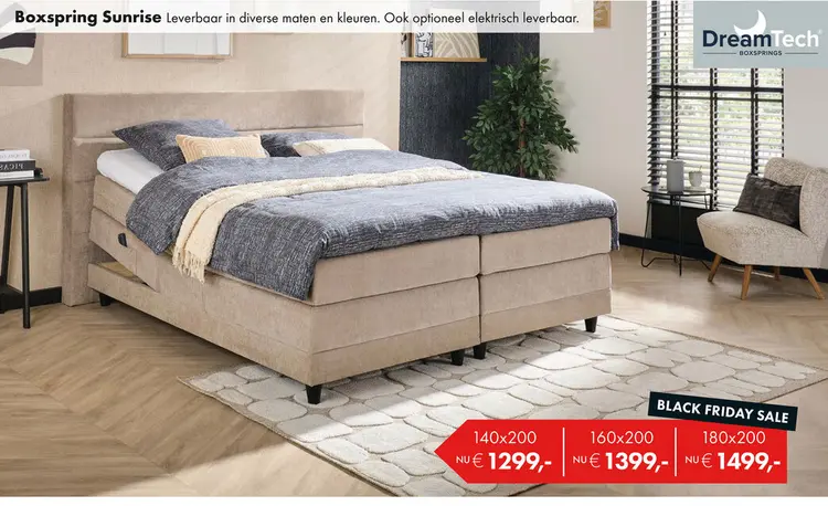 Aanbieding: Sunrise boxspring taupe