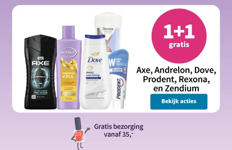 Aanbieding: Axe, Andrelon, Dove, Prodent, Rexona, en Zendium