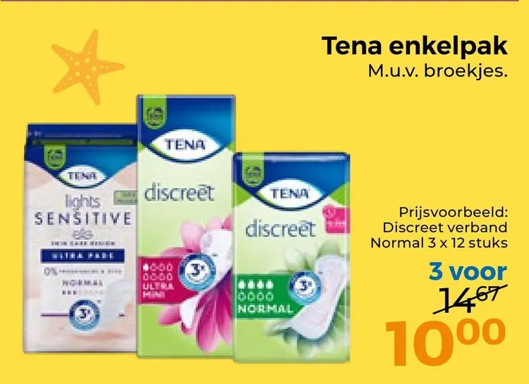 Aanbieding: Tena enkelpak