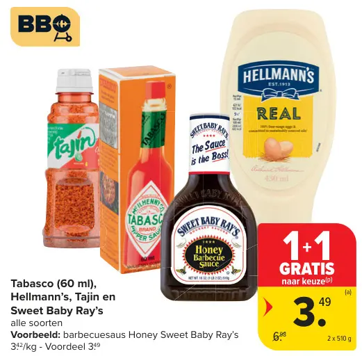 Promotie: Tabasco, Hellmann's, Tajin en Sweet Baby Ray's