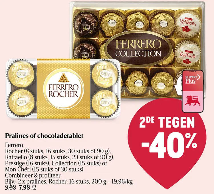 Promotie: Pralines of chocoladetablet