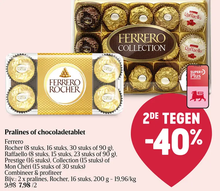Promotie: Pralines of chocoladetablet