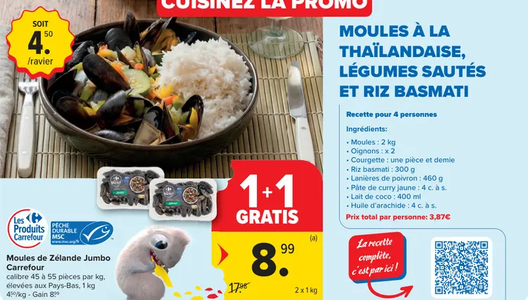 Offre: Moules de Zélande Jumbo
