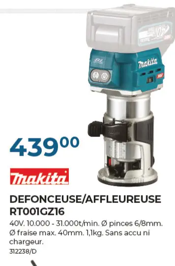 Offre: Defonceuse/affleureuse rt001gz16