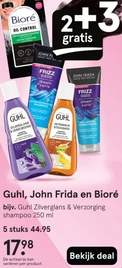 Aanbieding: Guhl, John Frieda en Bioré