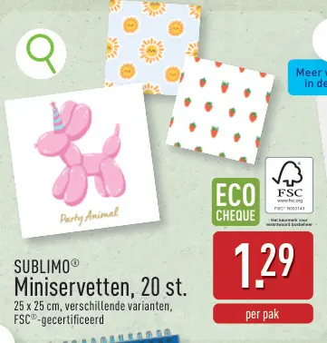 Promotie: Miniservetten