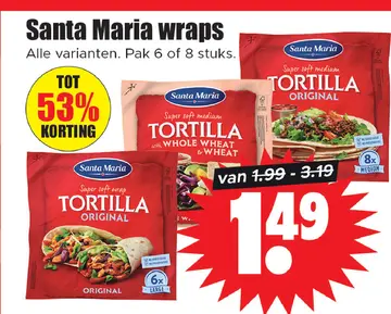 Aanbieding: Santa Maria wraps