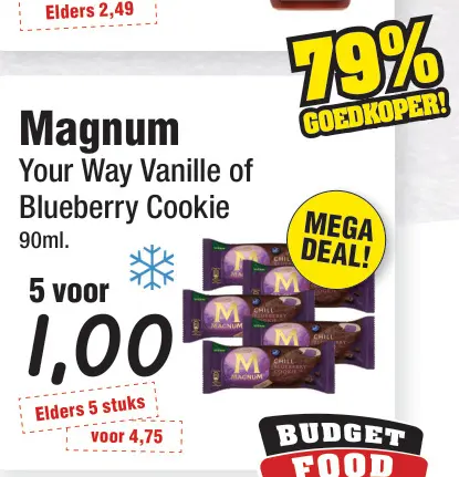 Aanbieding: Your Way Vanille of Blueberry Cookie