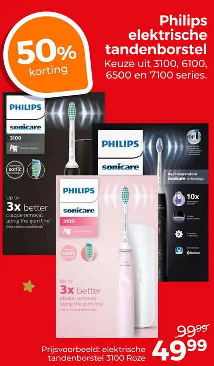Aanbieding: elektrische tandenborstel 3100 Roze