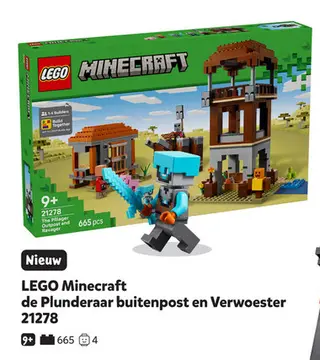 Aanbieding: LEGO Minecraft de Plunderaar buitenpost en Ve