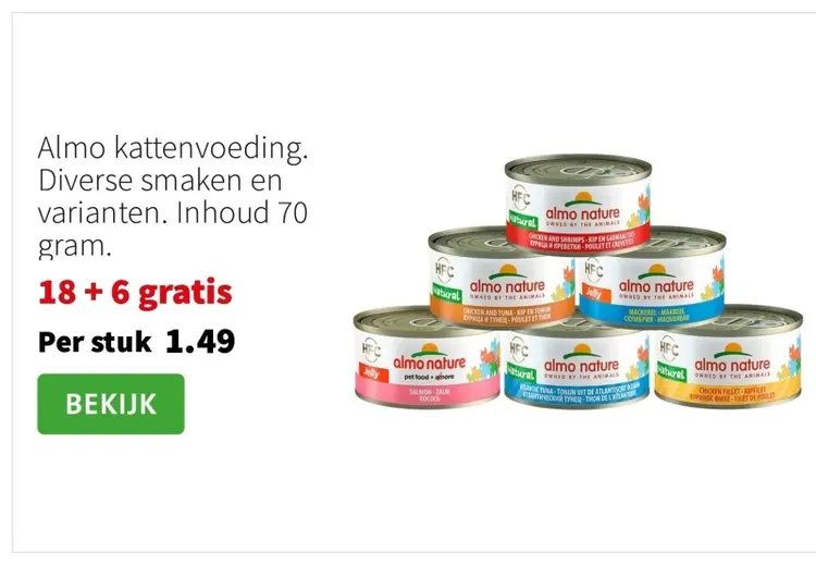 Aanbieding: Almo kattenvoeding