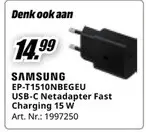 Promotie: USB-C Netadapter Fast Charging