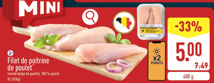 Offre: Filet de poitrine de poulet
