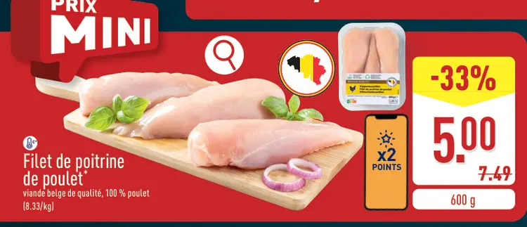 Offre: Filet de poitrine de poulet