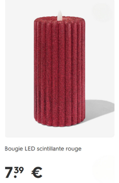 Offre: Bougie LED scintillante rouge