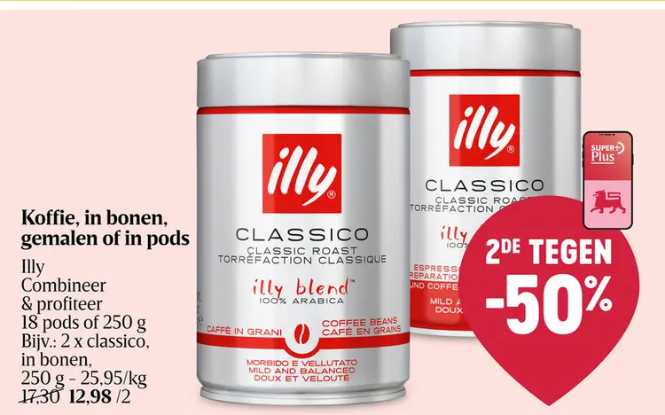 Promotie: Koffie, in bonen, gemalen of in pods