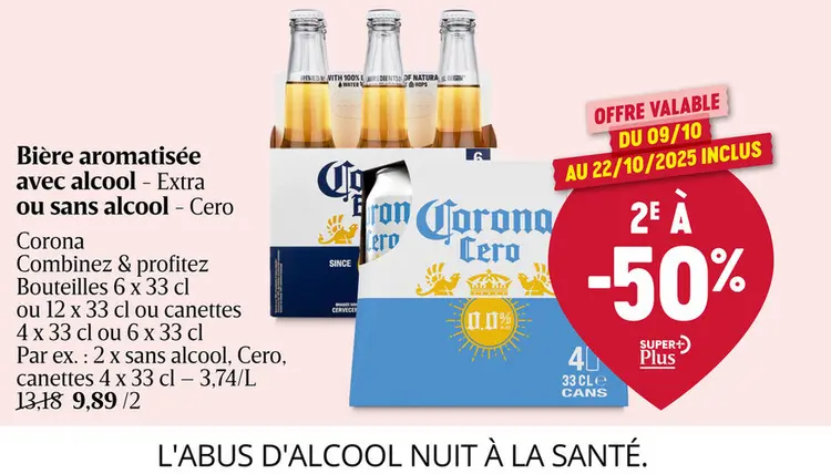 Offre: Corona Extra Bière | Pils | 4,5% alc | Canette