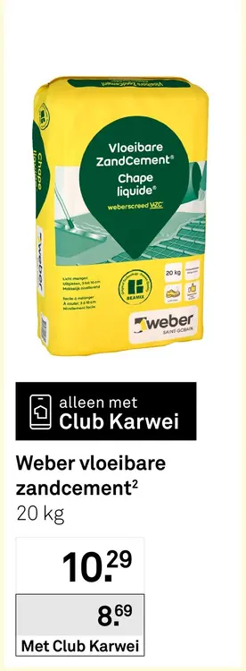 Aanbieding: Weber vloeibare zandcement