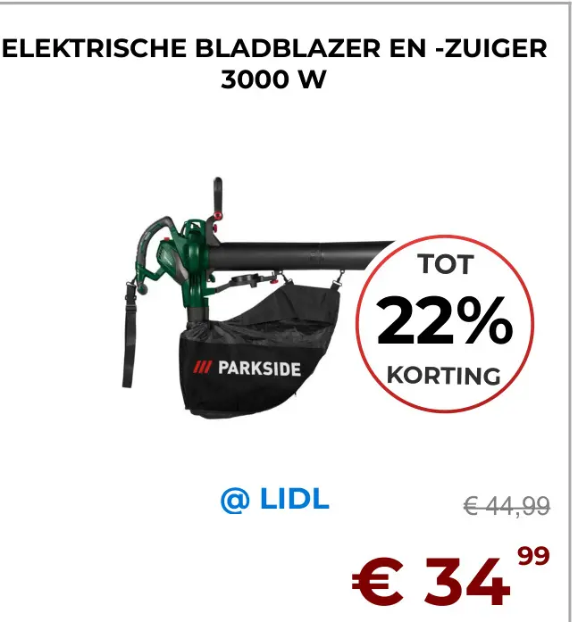 Aanbieding: Elektrische bladblazer en -zuiger