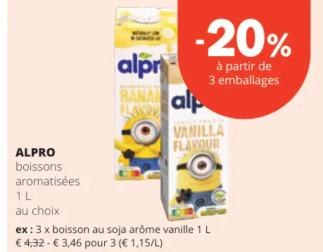 Offre: boissons aromatisées