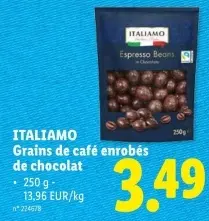 Offre: Grains de café enrobés de chocolat