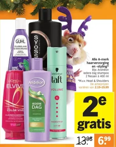 Aanbieding: Alle A-merk haarverzorging en -styling