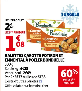 Offre: Galettes carotte potiron et emmental à poêler