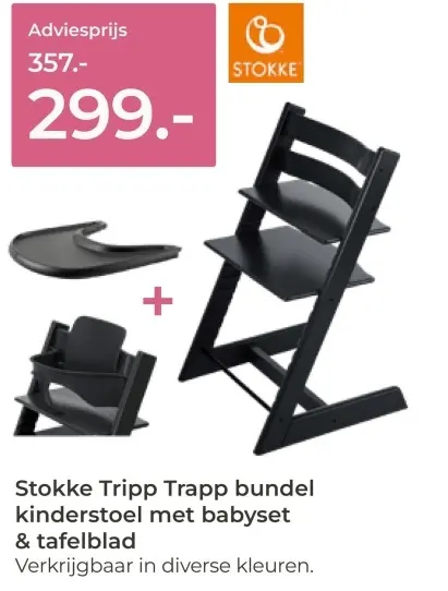 Aanbieding: Tripp Trapp bundel kinderstoel met babyset & 