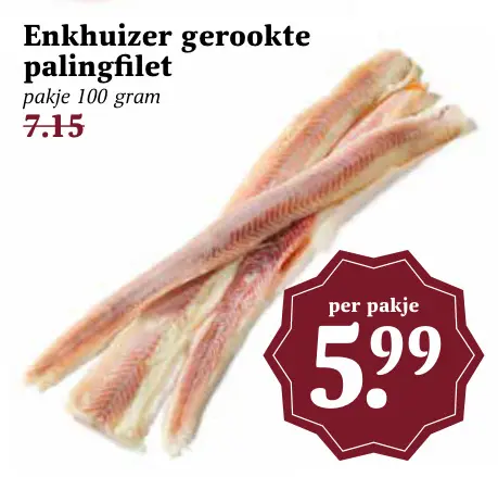 Aanbieding: gerookte palingfilet