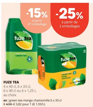 Offre: Fuze tea