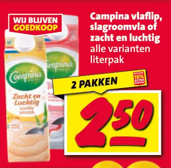 Aanbieding: vlaflip, slagroomvla of zacht en luchtig
