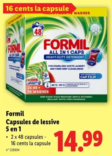 Offre: Capsules de lessive 5 en 1