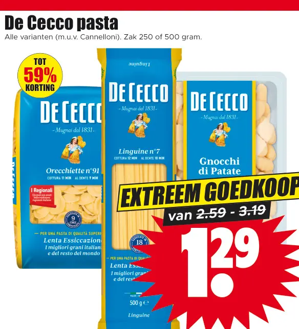 Aanbieding: De Cecco pasta