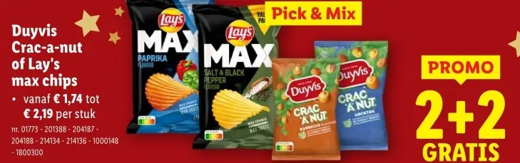 Promotie: Crac-a-nut of Lay's max chips