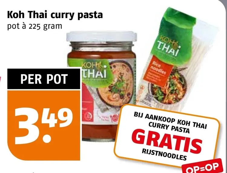 Aanbieding: Koh Thai curry pasta