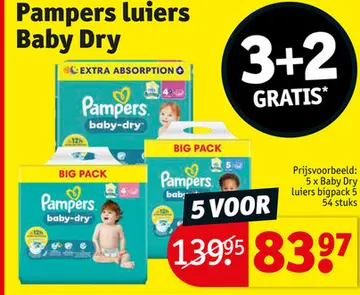 Aanbieding: Pampers luiers Baby Dry