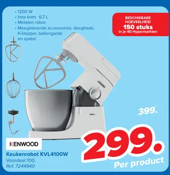 Aanbieding: Keukenrobot KVL4100W